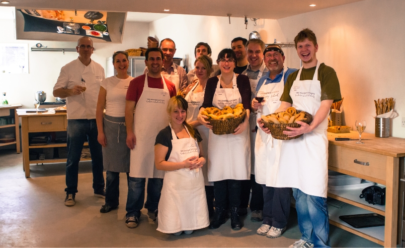 Richard Bertinet and team member at The Bertinet Bakery